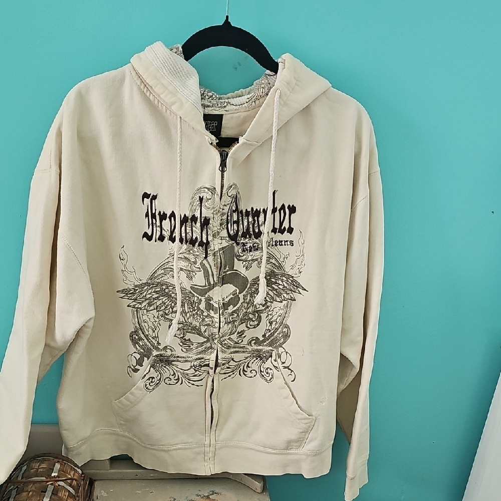 RAGWEAR Hoodie "French Quarter" New Orleans  Zip-Up Hoodie with Script Print